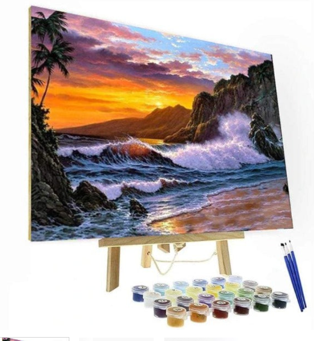 Paint By Number Kit Beachy Evening