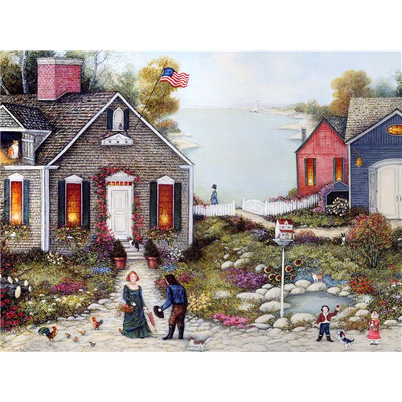 Digital Painting Country Color House Landscape Paint Kit