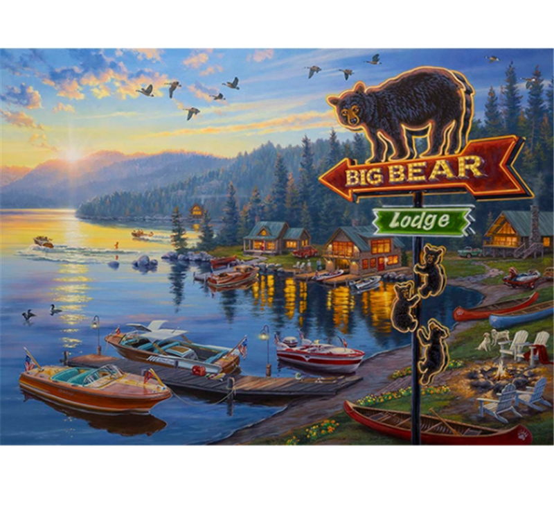 Big Bear Lodge - DIY Paint By Number Kit