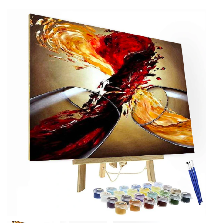 Paint By Number Diy Painting Kit Drink Splash