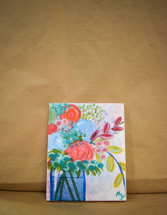 #108 Bouquet Painted Canvas (Small)