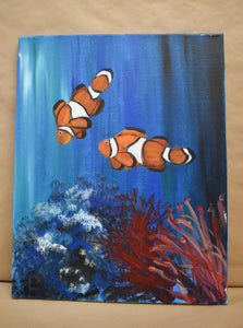 #10 Clownfish Painted Canvas