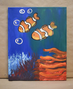 #21 Clownfish Painted Canvas