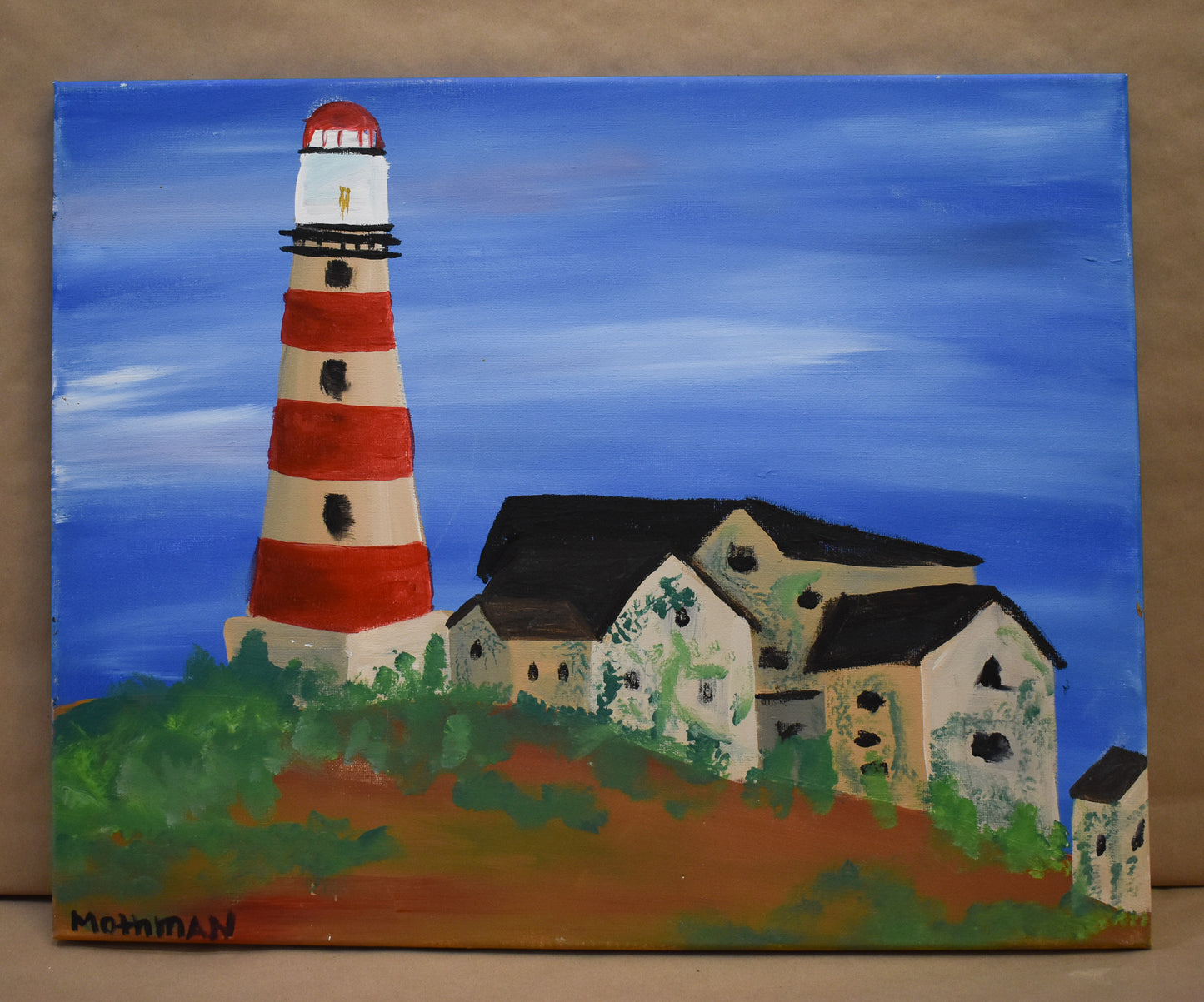 #25 Lighthouse Painted Canvas