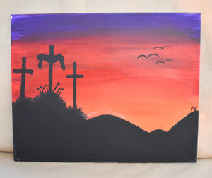 #28 Calvary Painted Canvas