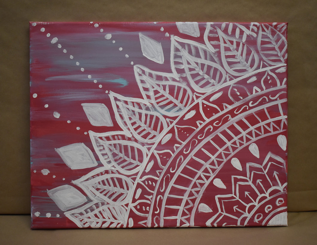 #3 Mandala Painted Canvas