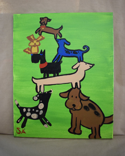 #53 Dogs Painted Canvas