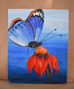 #66 Coneflower Painted Canvas