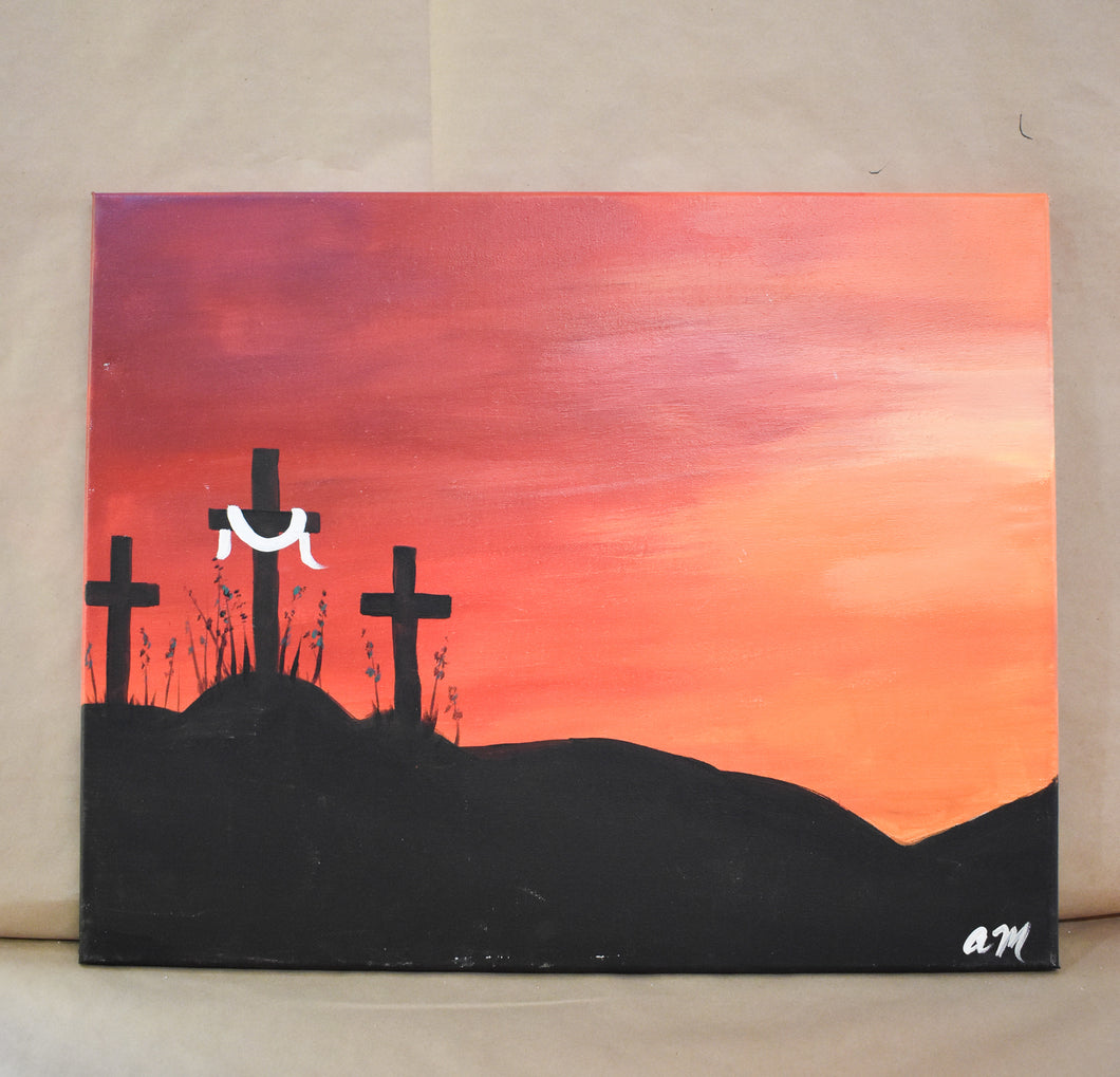 #87 Calvary Painted Canvas