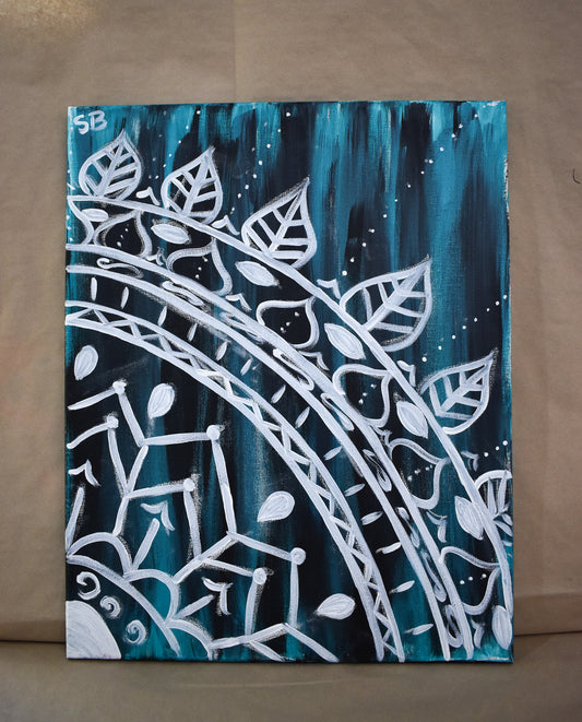 #96 Mandala Painted Canvas