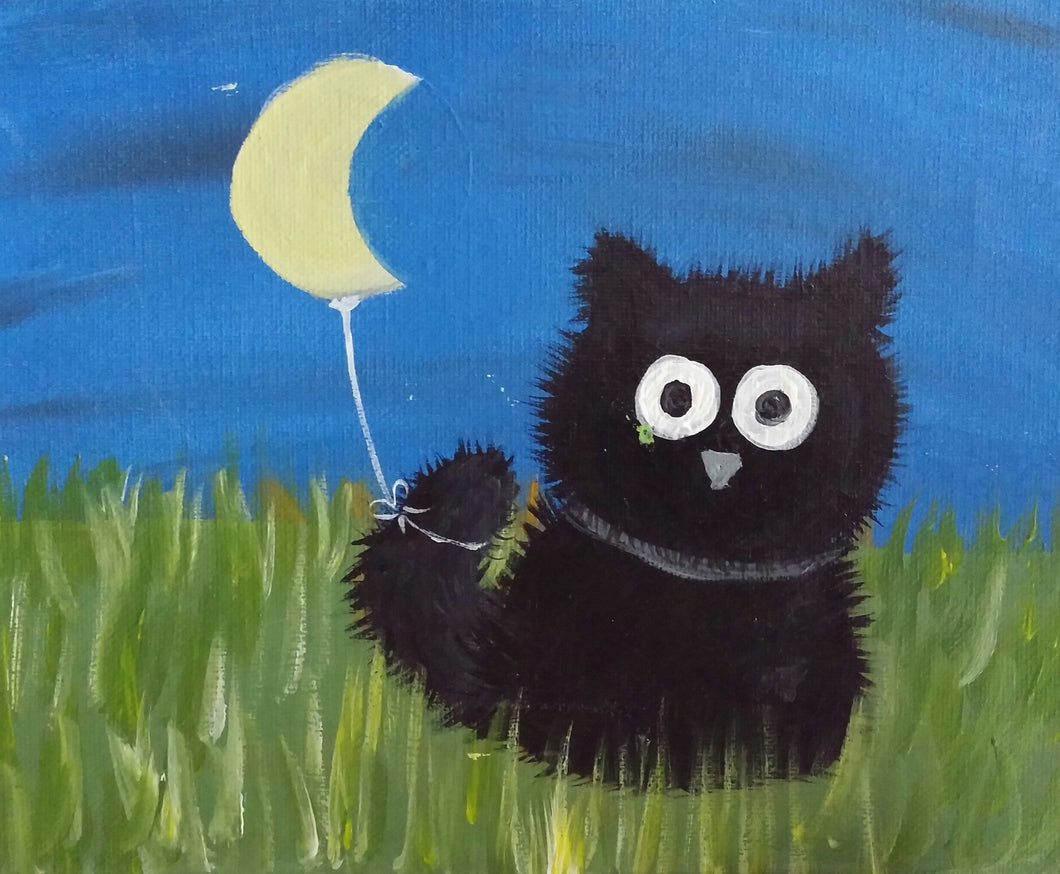 Cat At Night Paint Kit (8x10 or 11x14)