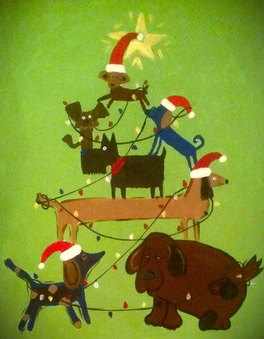 Christmas Tree Dogs Paint Kit (8x10 or 11x14)