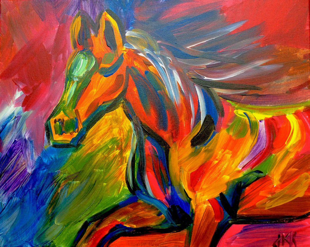 Colorful Horse Paint Kit (8x10 or 11x14)