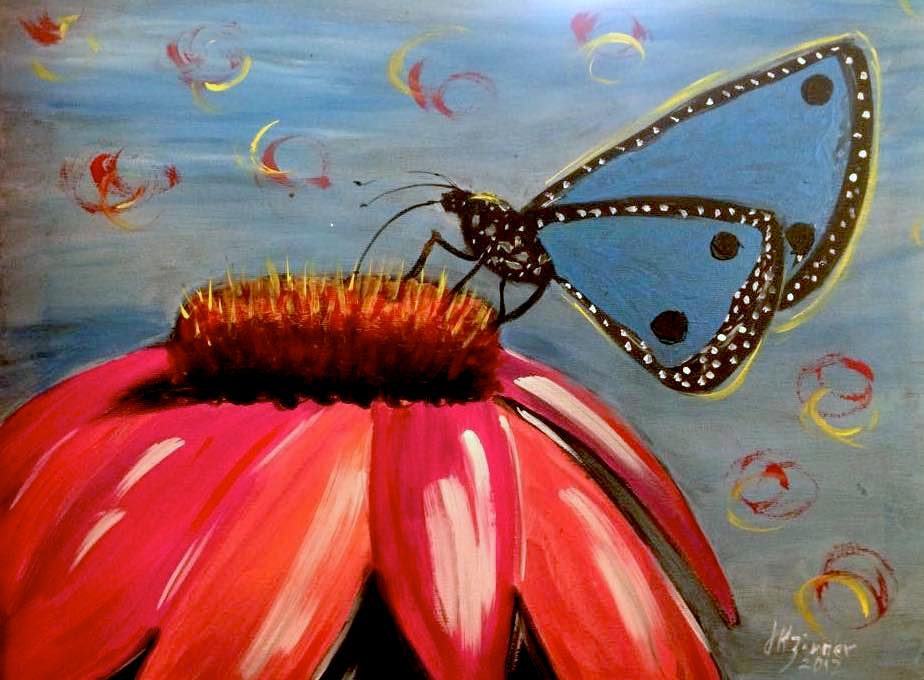 Coneflower Butterfly Paint Kit (8x10 or 11x14)