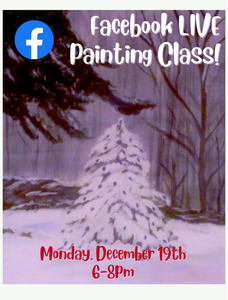 Facebook LIVE Painting Class - 12/19 Snow Tree