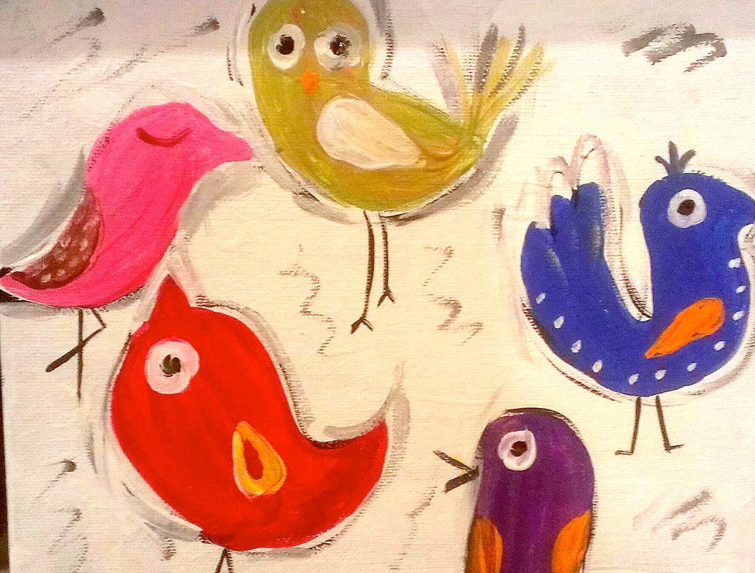 Fun Birds Paint Kit (8x10 or 11x14)