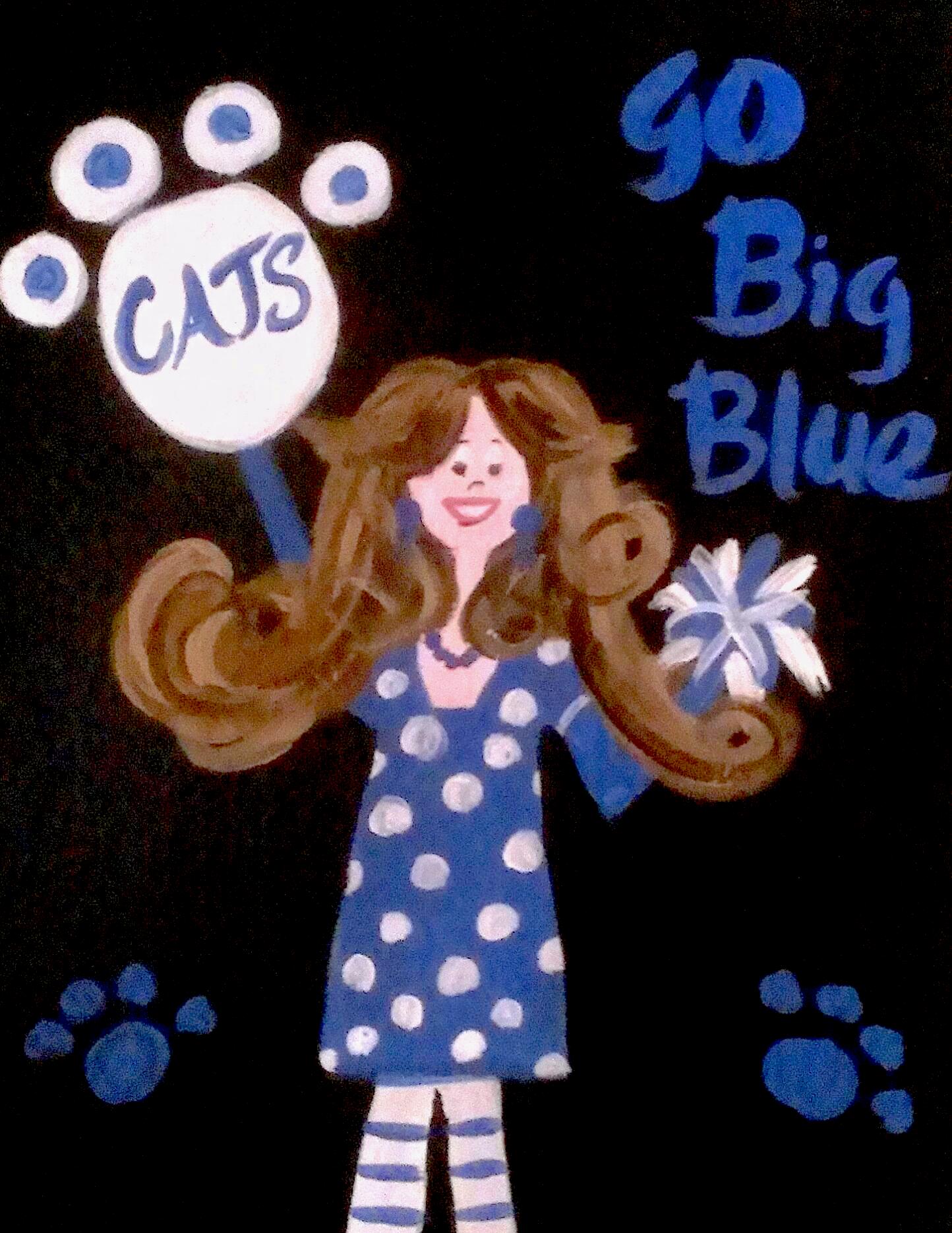Go Big Blue Girl Paint Kit (8x10 or 11x14)