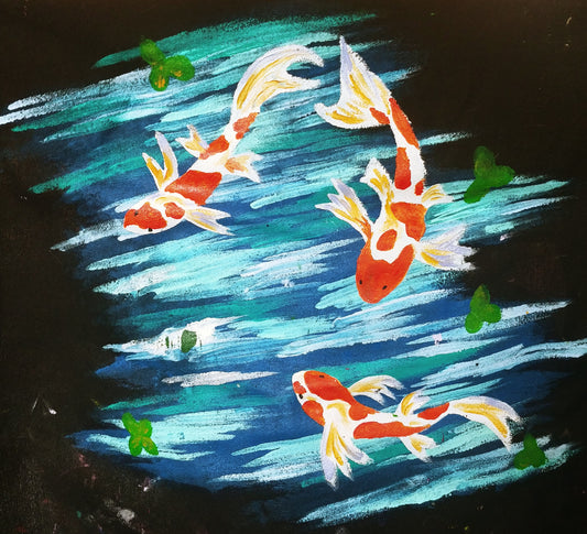 Koi Swimming Paint Kit (8x10 or 11x14)