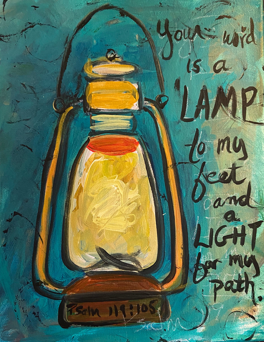 Lantern With Bible Verse Paint Kit (8x10 or 11x14)