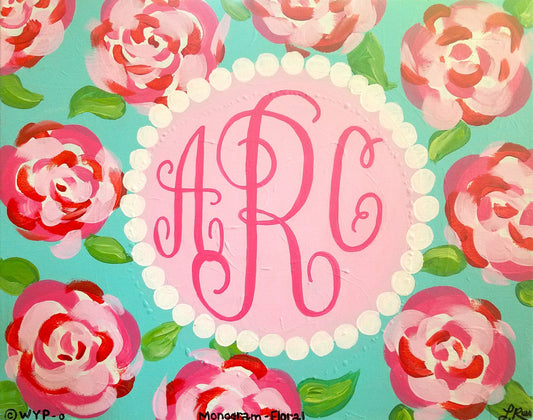 Monogram Roses Paint Kit (8x10 or 11x14)