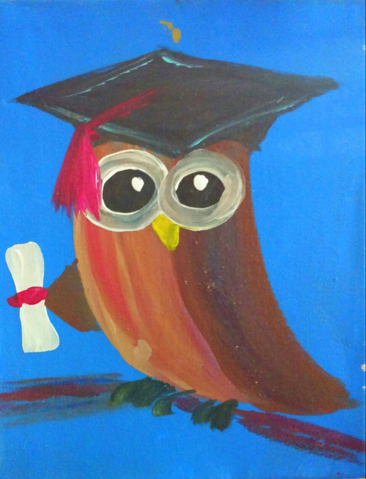 Owl Graduating Paint Kit (8x10 or 11x14)