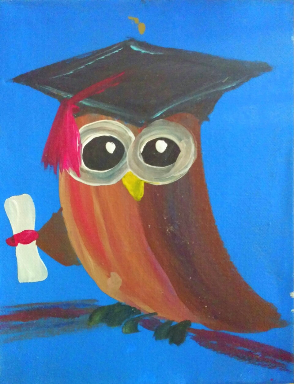 Owl Graduating Paint Kit (8x10 or 11x14)