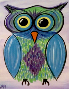 Owl On Purple Paint Kit (8x10 or 11x14)
