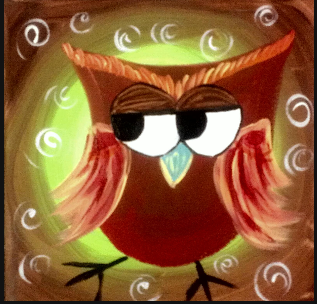Owl on Moon Paint Kit (8x10 or 11x14)