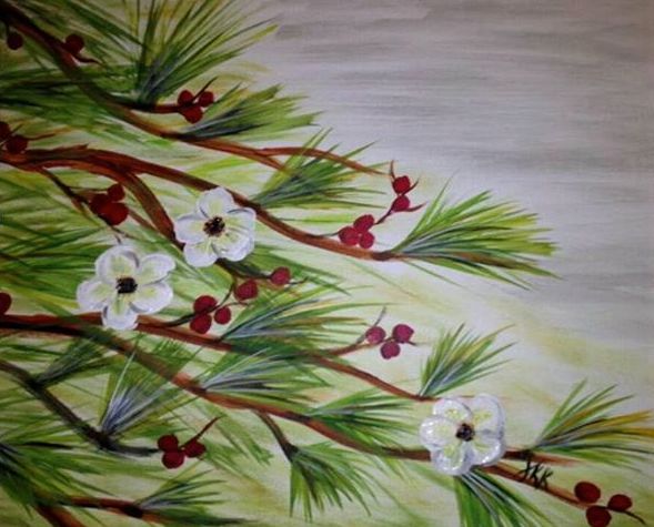 Pine Needles Paint Kit (8x10 or 11x14)