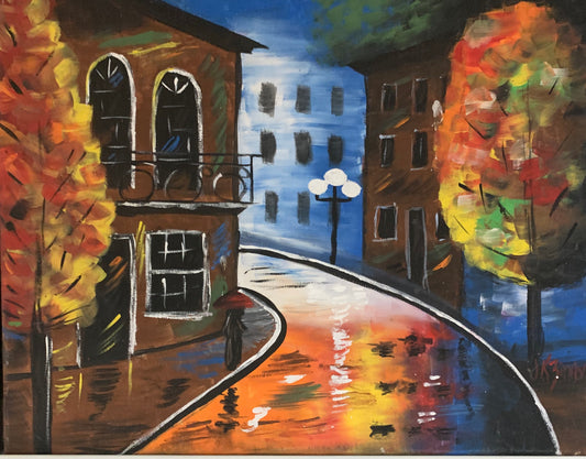 Rainy Night Paint Kit (8x10 or 11x14)