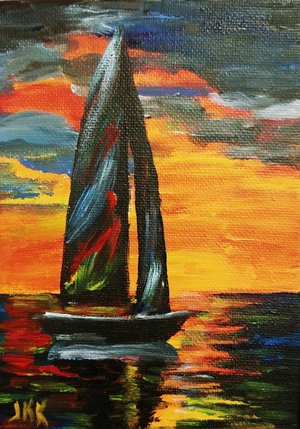 Sailboat Sunset Paint Kit (8x10 or 11x14)