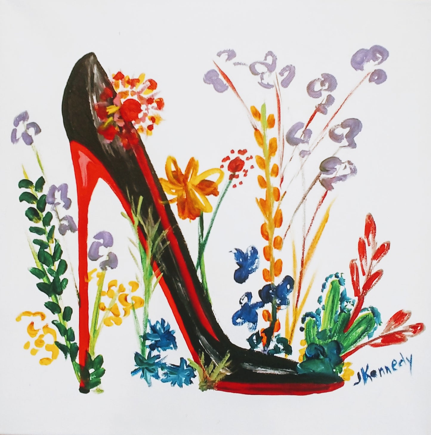 Shoe With Flowers Paint Kit (8x10 or 11x14)