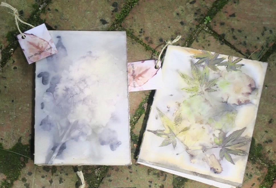 HANDMADE PLANT STAINED PAPER JOURNALS